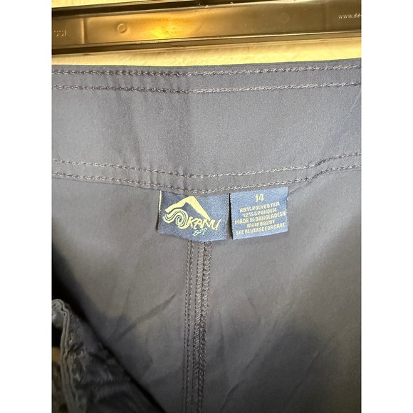 Kanu Surf Women's Swim Board Shorts Size 14 Blue Cargo Pockets Drawstring - Picture 3 of 3